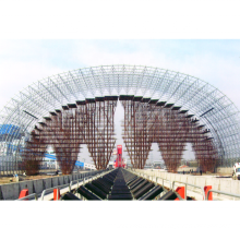 Xuzhou lf toit arqué toit incurvé en métal galvanisé en métal structurelle en acier spatial hangar avec dessin de conception
